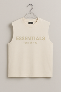 ESSENTIALS Tank & Shorts Set – Cream Beige