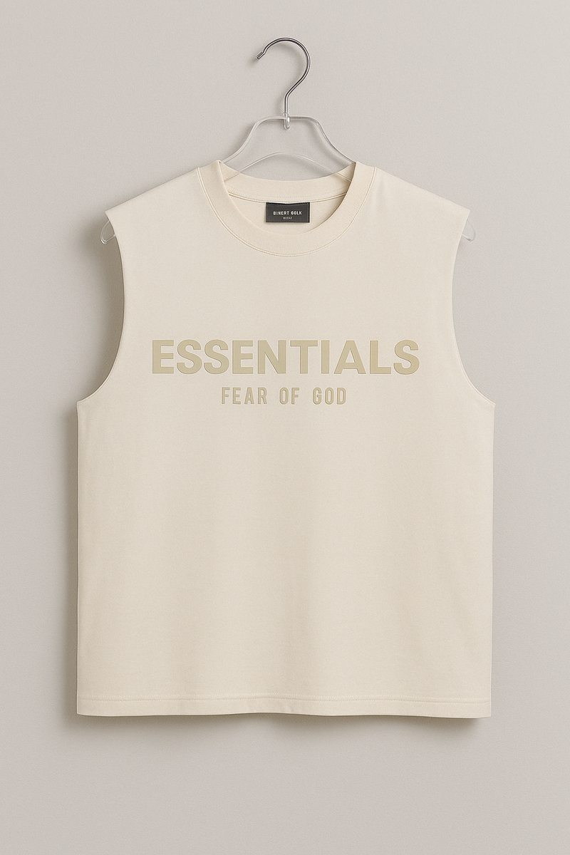 ESSENTIALS Tank & Shorts Set – Cream Beige