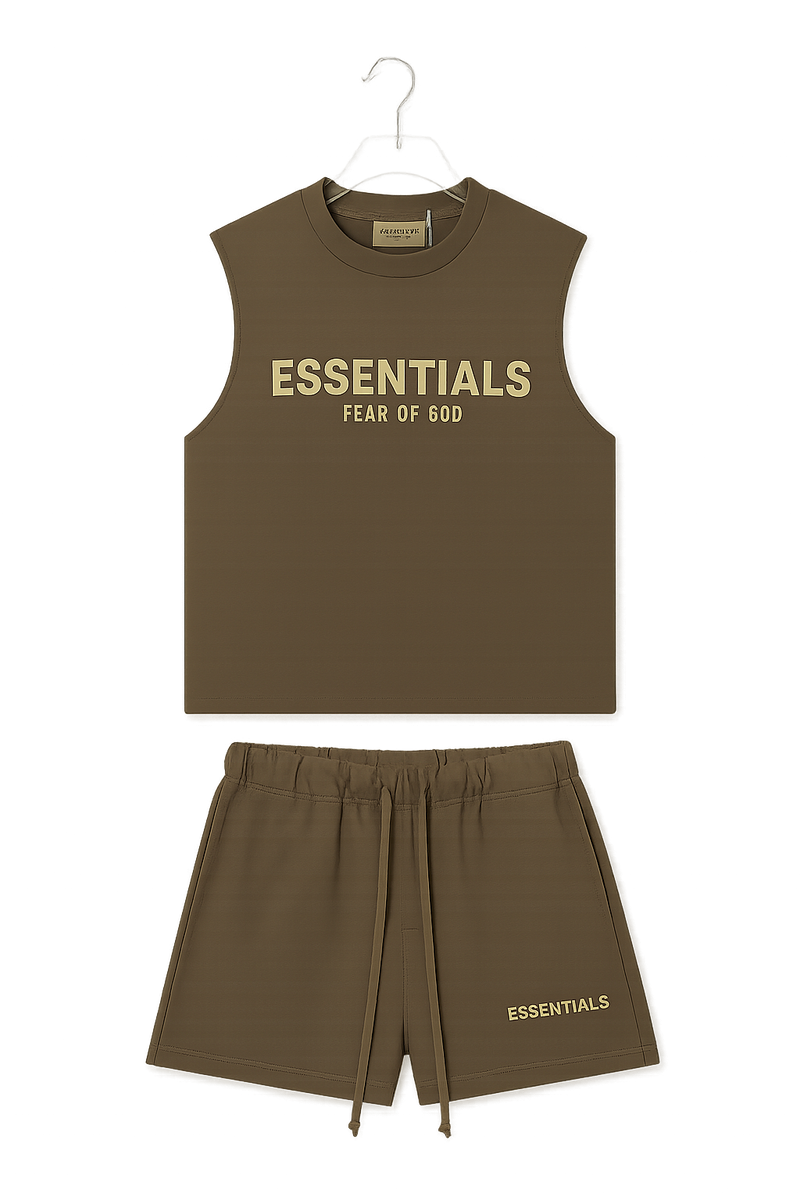 ESSENTIALS Fear of God Set – Olive Green